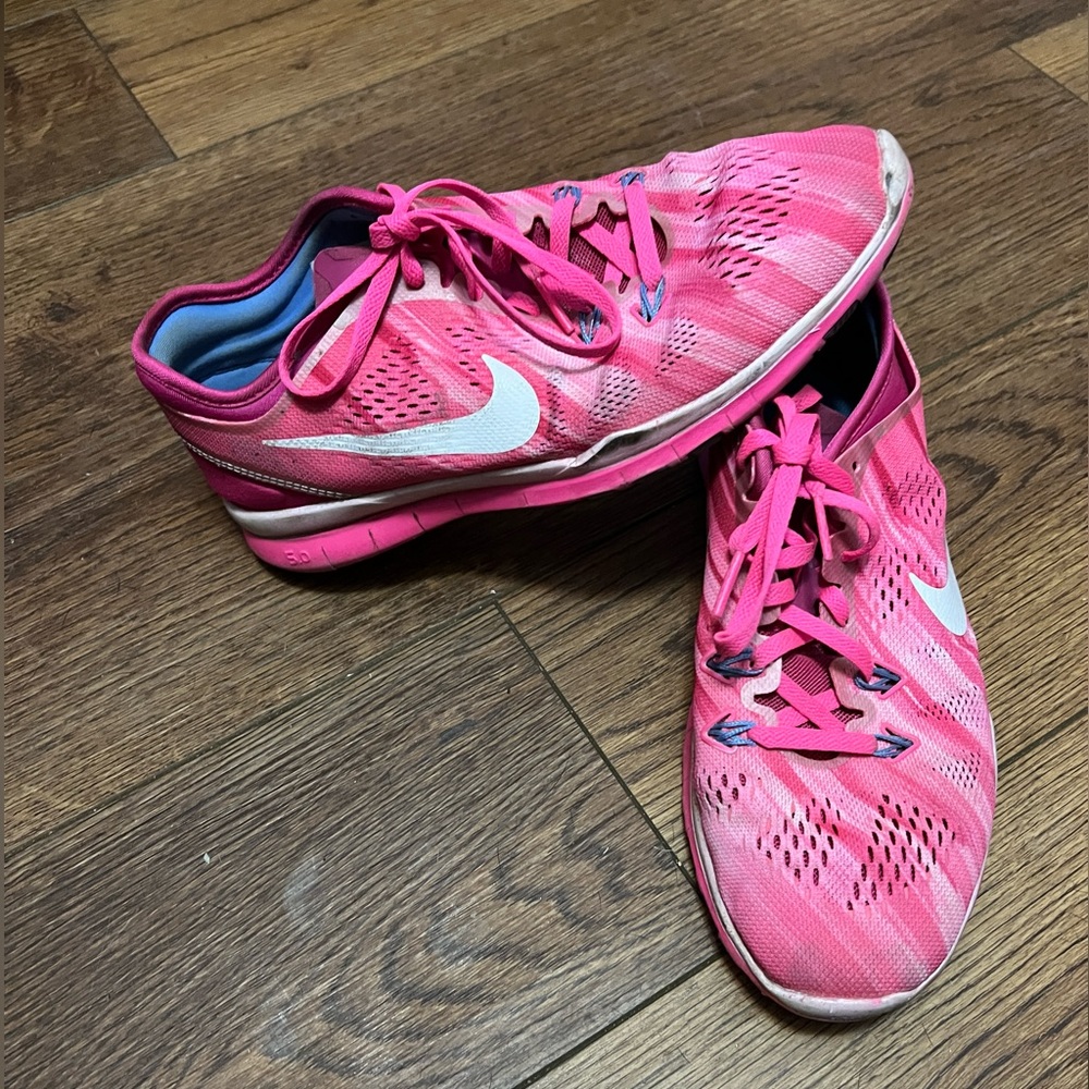 Nike Womens Free 5.0 TR Fit 5 704695-006 Pink Running Shoes Size 7